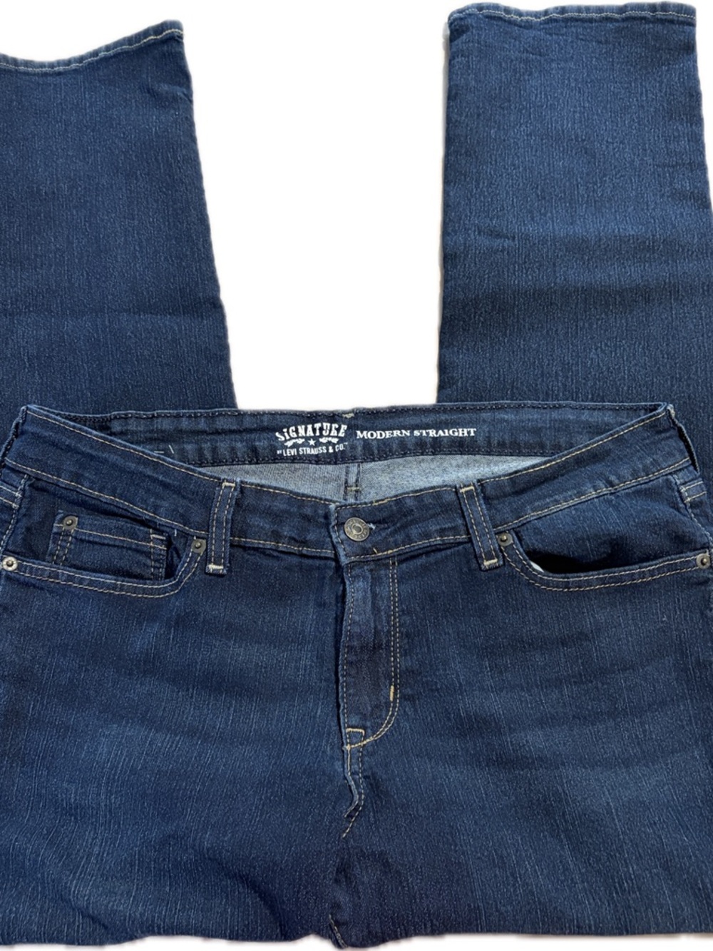 Signature Modern Straight-Leg Women’s Jeans - Deep Indigo